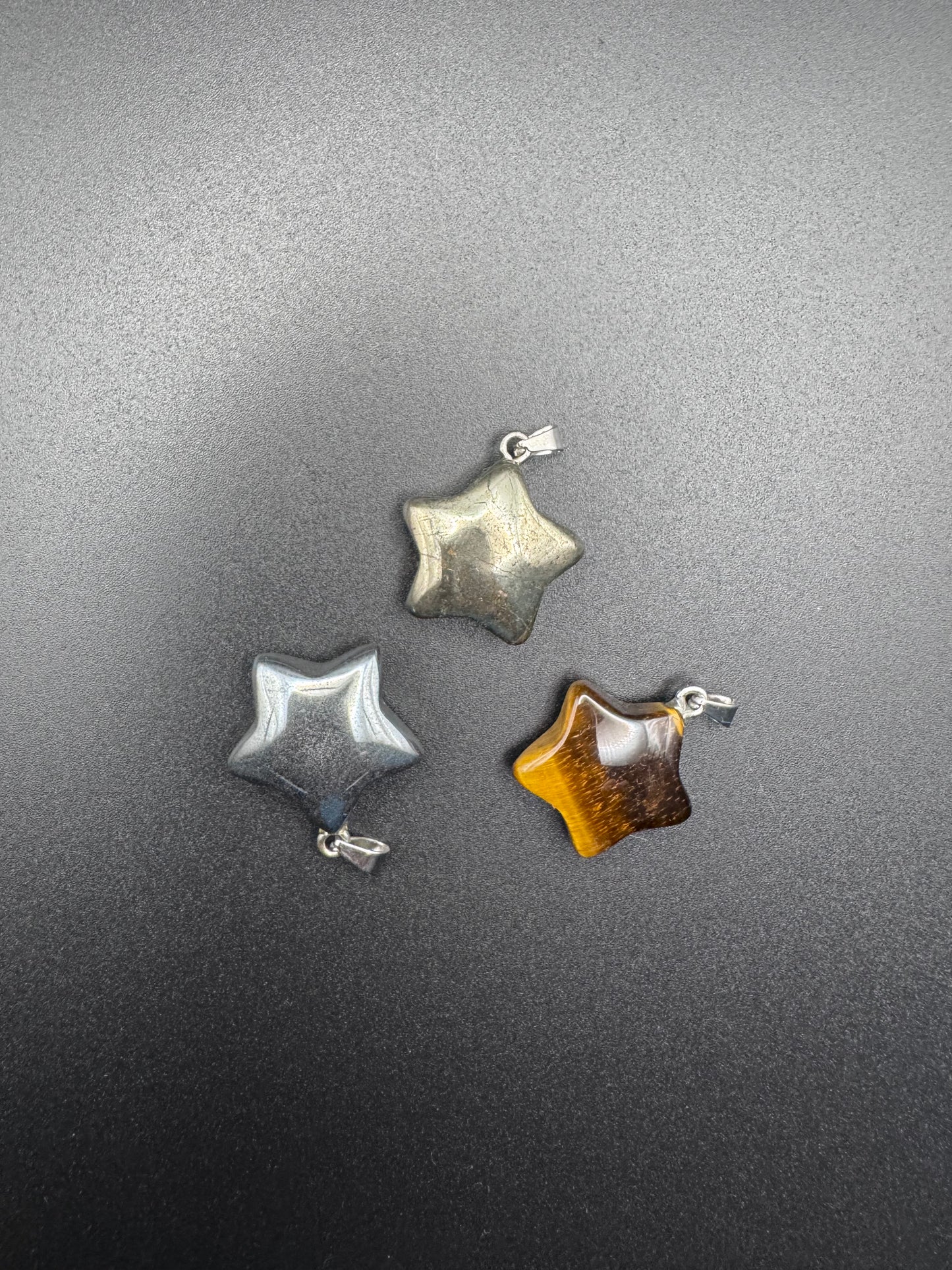 Pyrite Star Pendant – Natural Golden Stone Necklace in Stainless Steel | JD Minerals