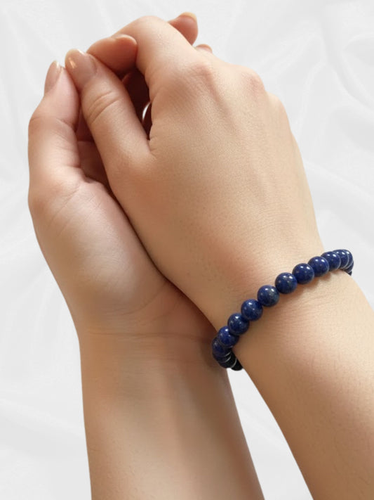 Lapislazuli-Perlenarmband – Weisheit und Wahrheit