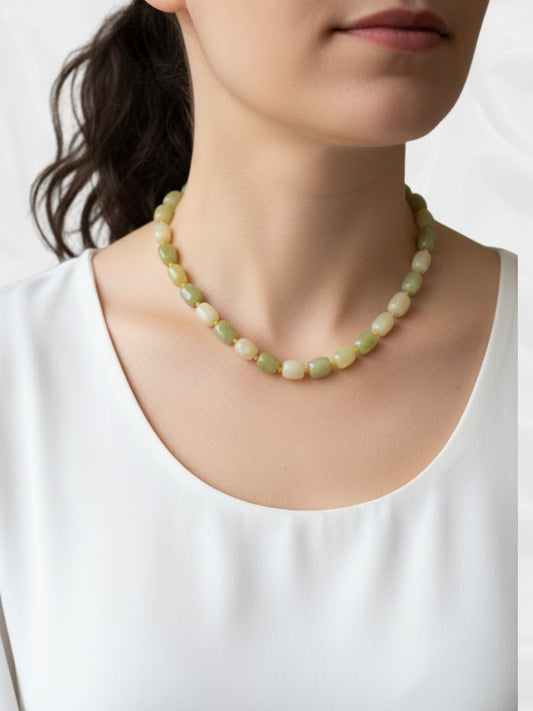 Lemon Jade Beaded Necklace