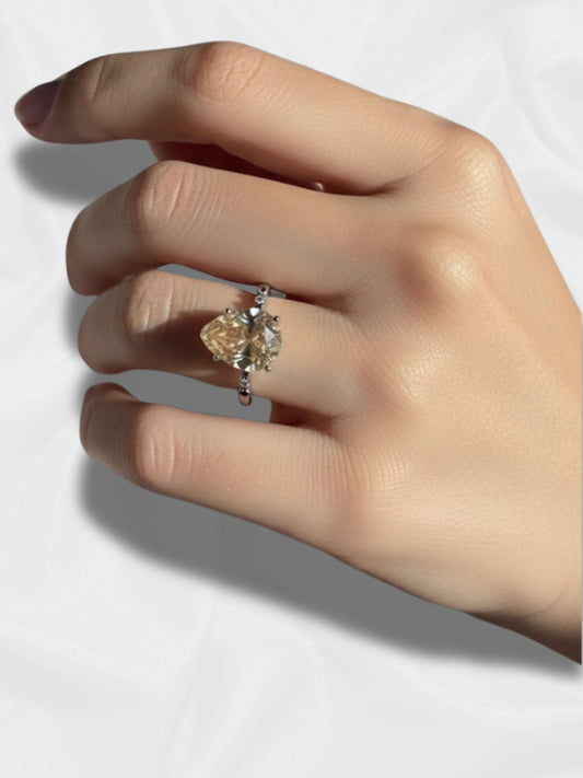 Silver-Plated Citrine Ring – Natural Citrine on Copper Base | JD Minerals