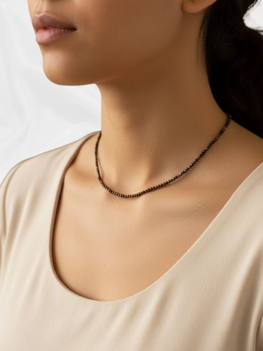 Tiger’s Eye Beaded Necklace – Confidence & Grounding Energy
