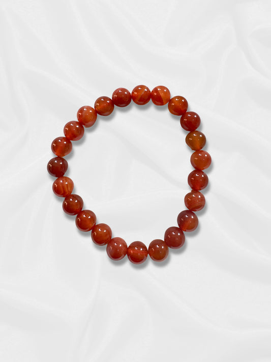 Carnelian Beaded Bracelet - Motivation and Endurance