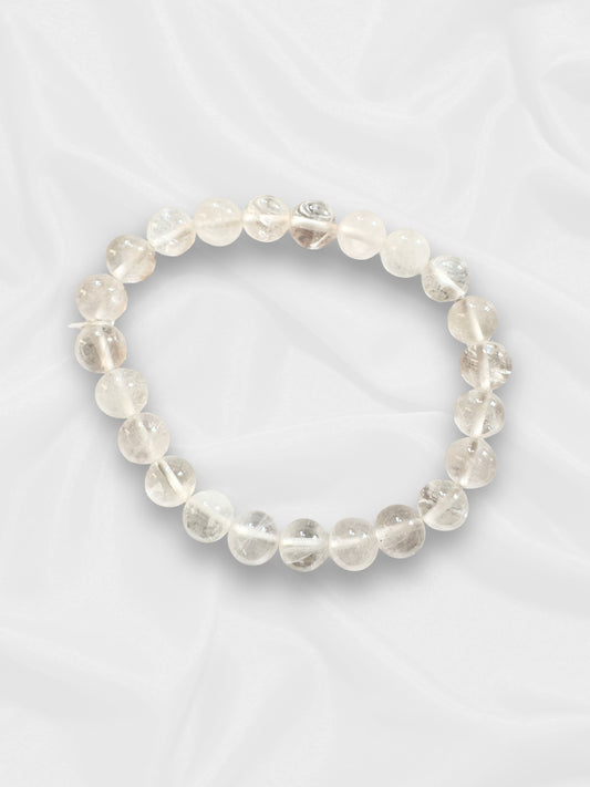 Clear Quartz Beaded Bracelet - Clarity and Energy