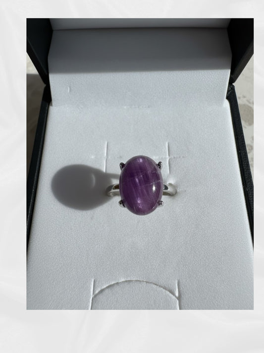 Fluorite Ring – Adjustable Silver-Plated Copper Ring with Natural Rainbow Stone | JD Minerals