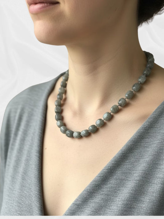 Labradorite Tumbled Bead Necklace – Stone of Transformation