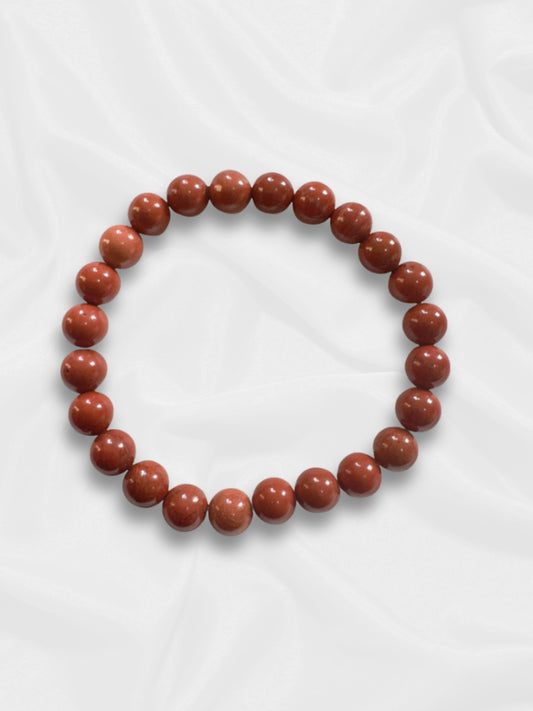 Red Jasper Beaded Bracelet - Stability and Grounding