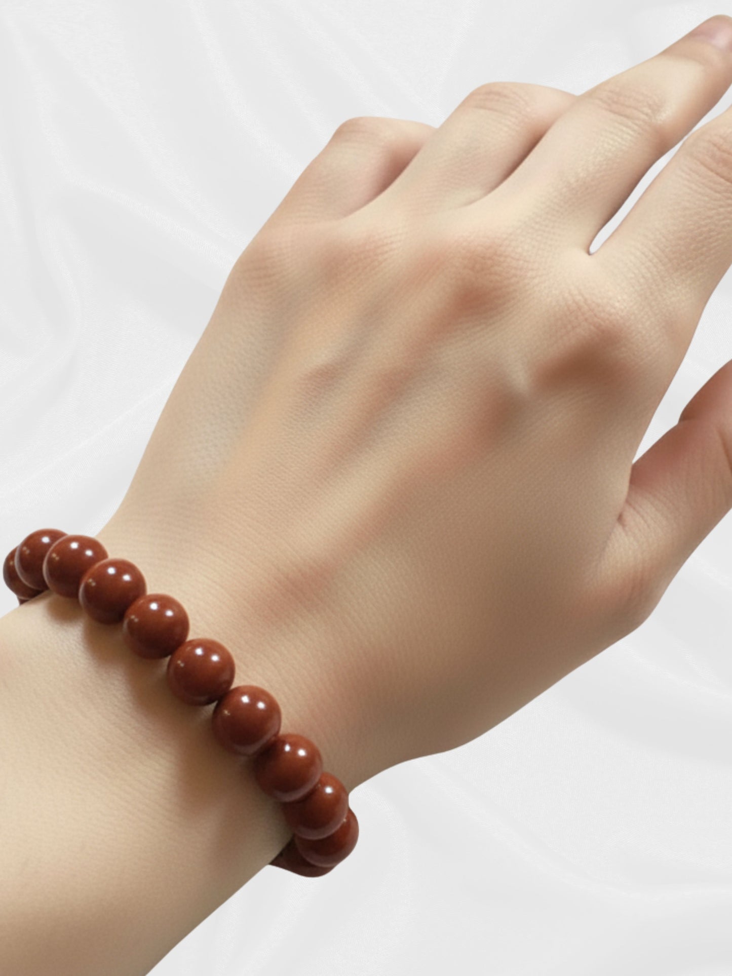 Armband aus roten Jaspisperlen – Stabilität und Erdung