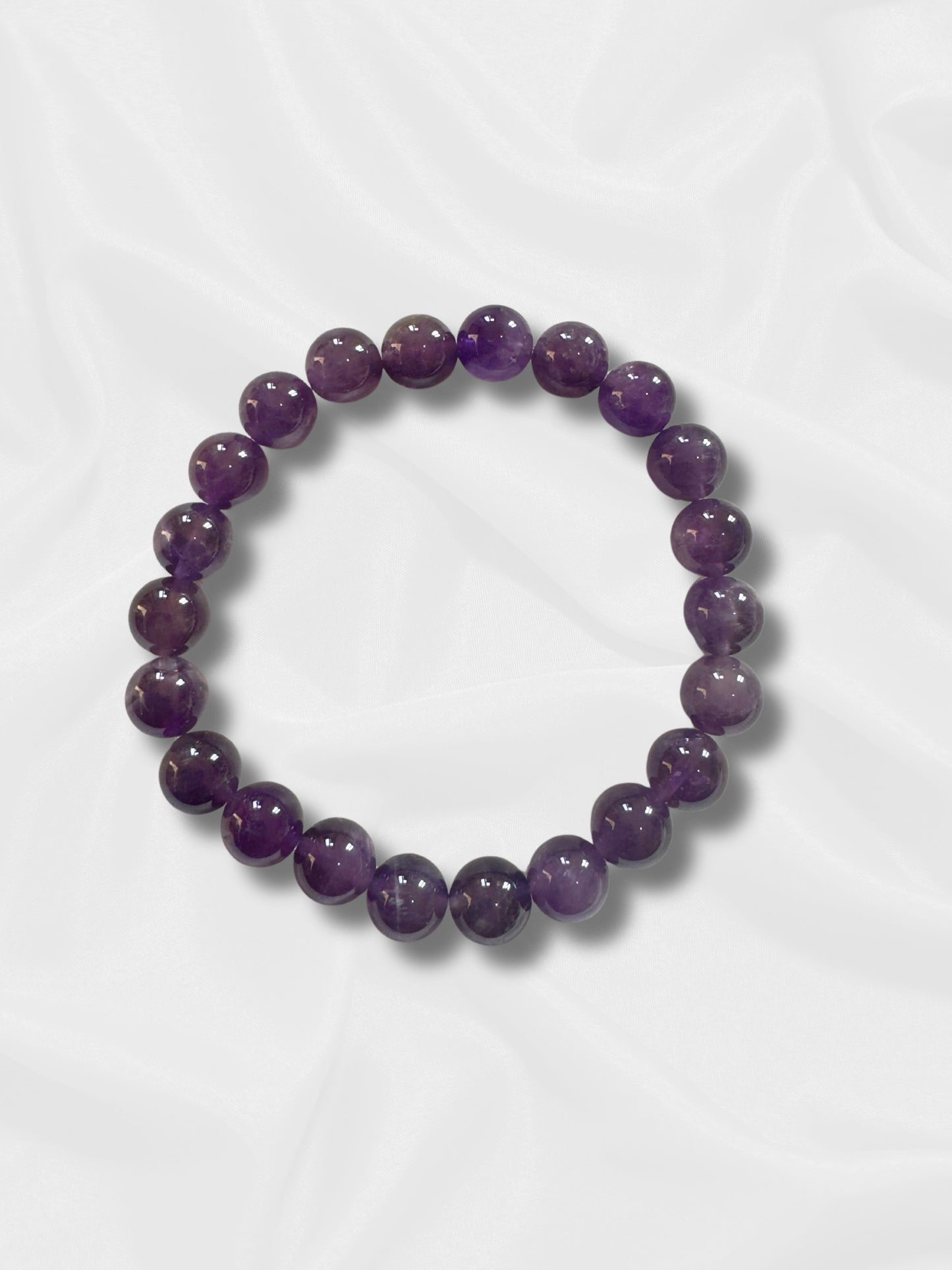 Bracciale con perline di ametista serena - Pietra di tranquillità e protezione