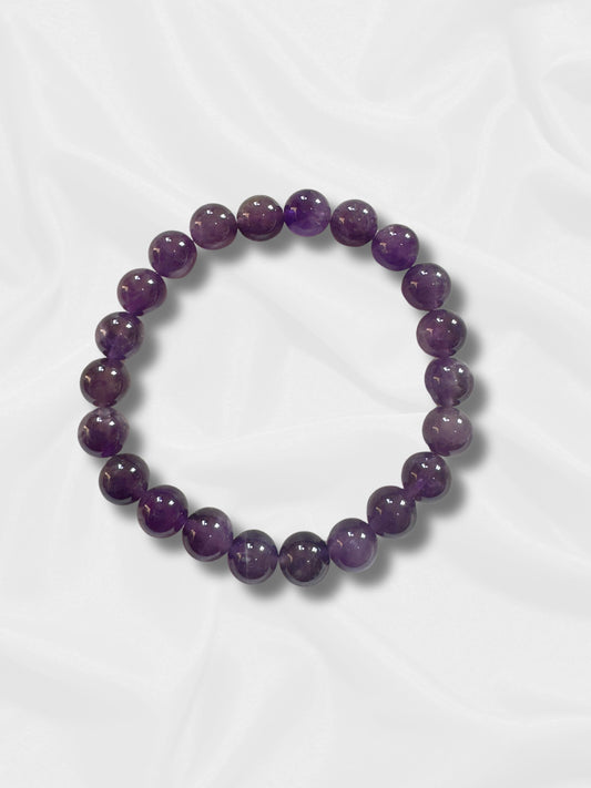 Armband mit beruhigenden Amethystenperlen – Stein der Ruhe und des Schutzes