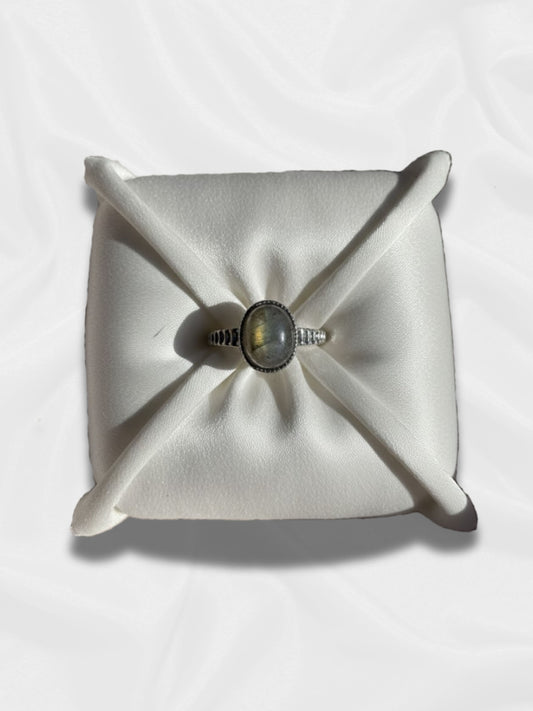 Silver-Plated Labradorite Ring – Natural Labradorite on Copper Base | JD Minerals