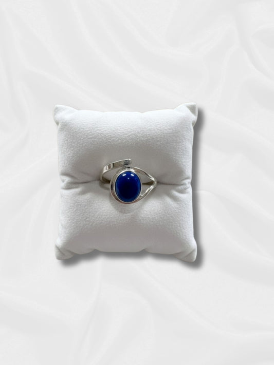Stunning Lapis Lazuli Ring in 925 Sterling Silver - Adjustable Size