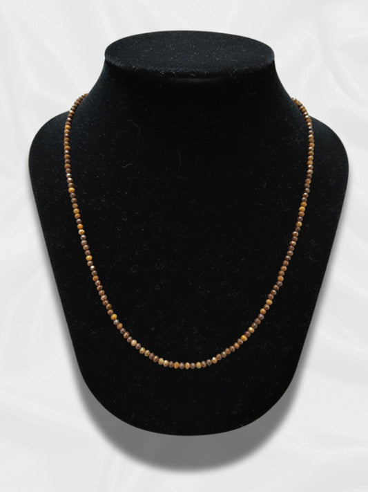 Tiger’s Eye Beaded Necklace – Confidence & Grounding Energy