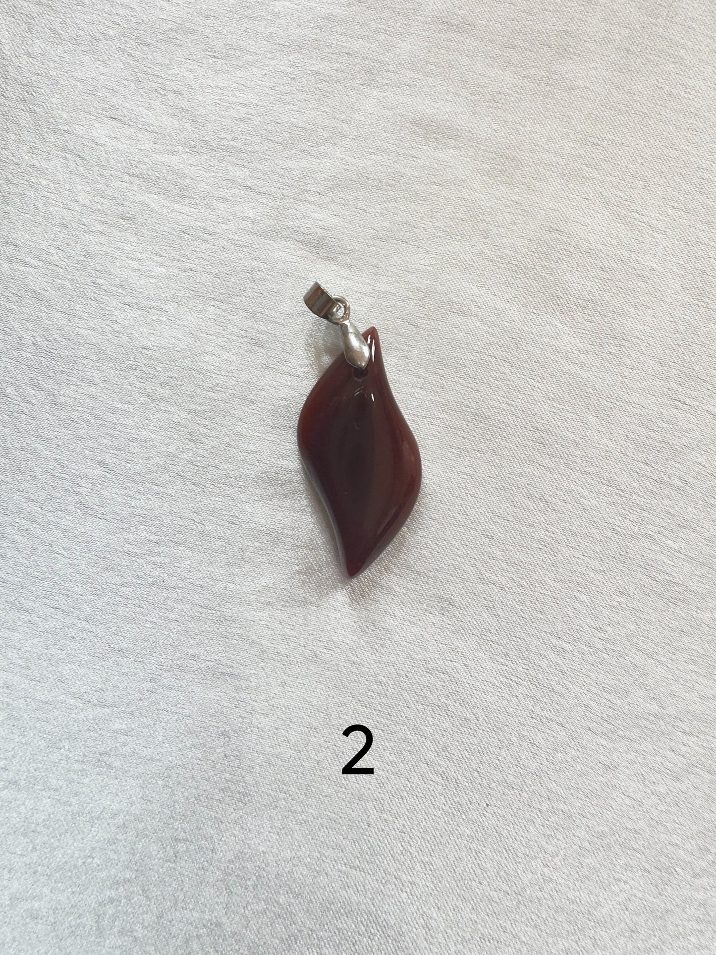 Fireleaf – Natural Carnelian Flame Pendants (Multiple Shades)